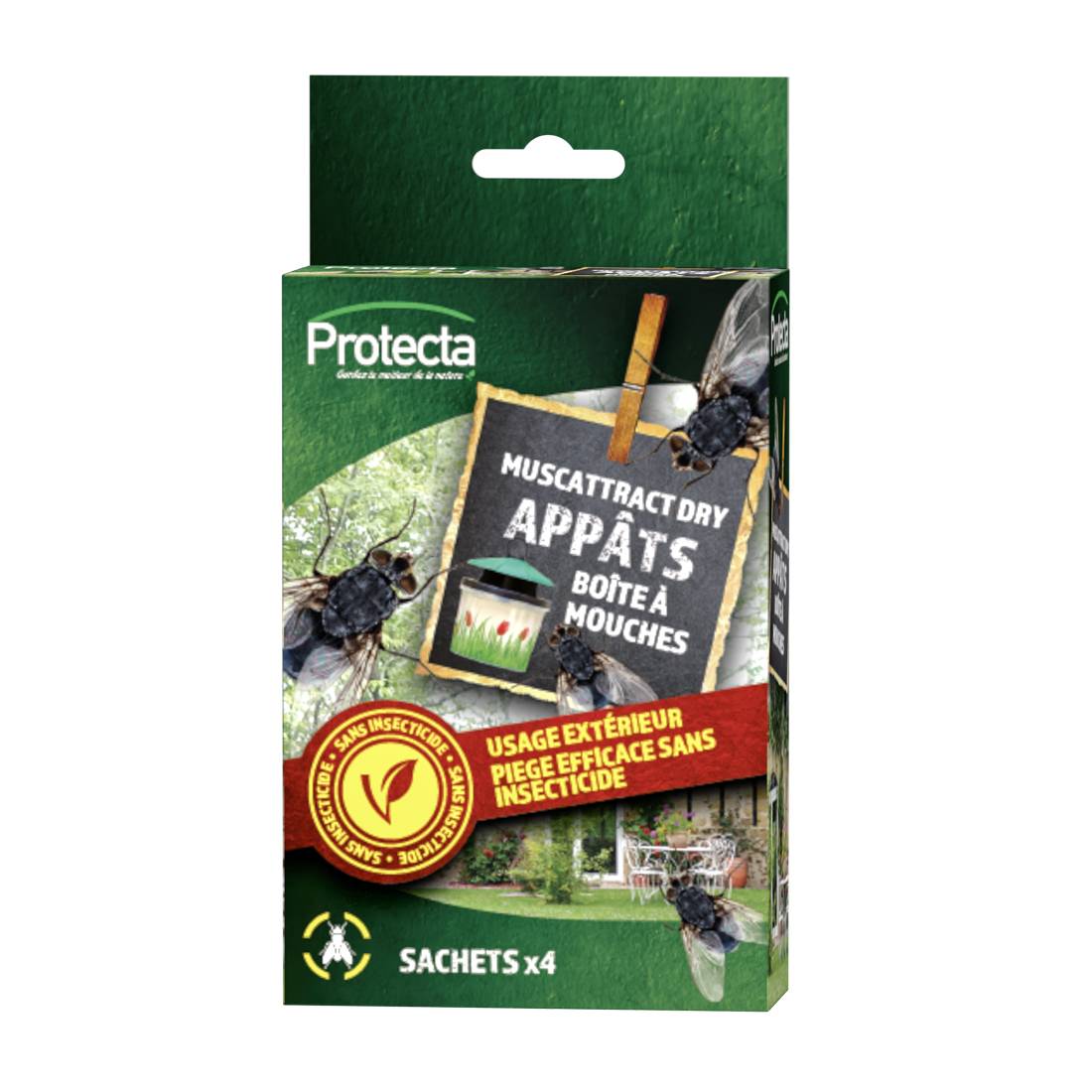 Protecta - Cebos caja para moscas x4 - Protecta