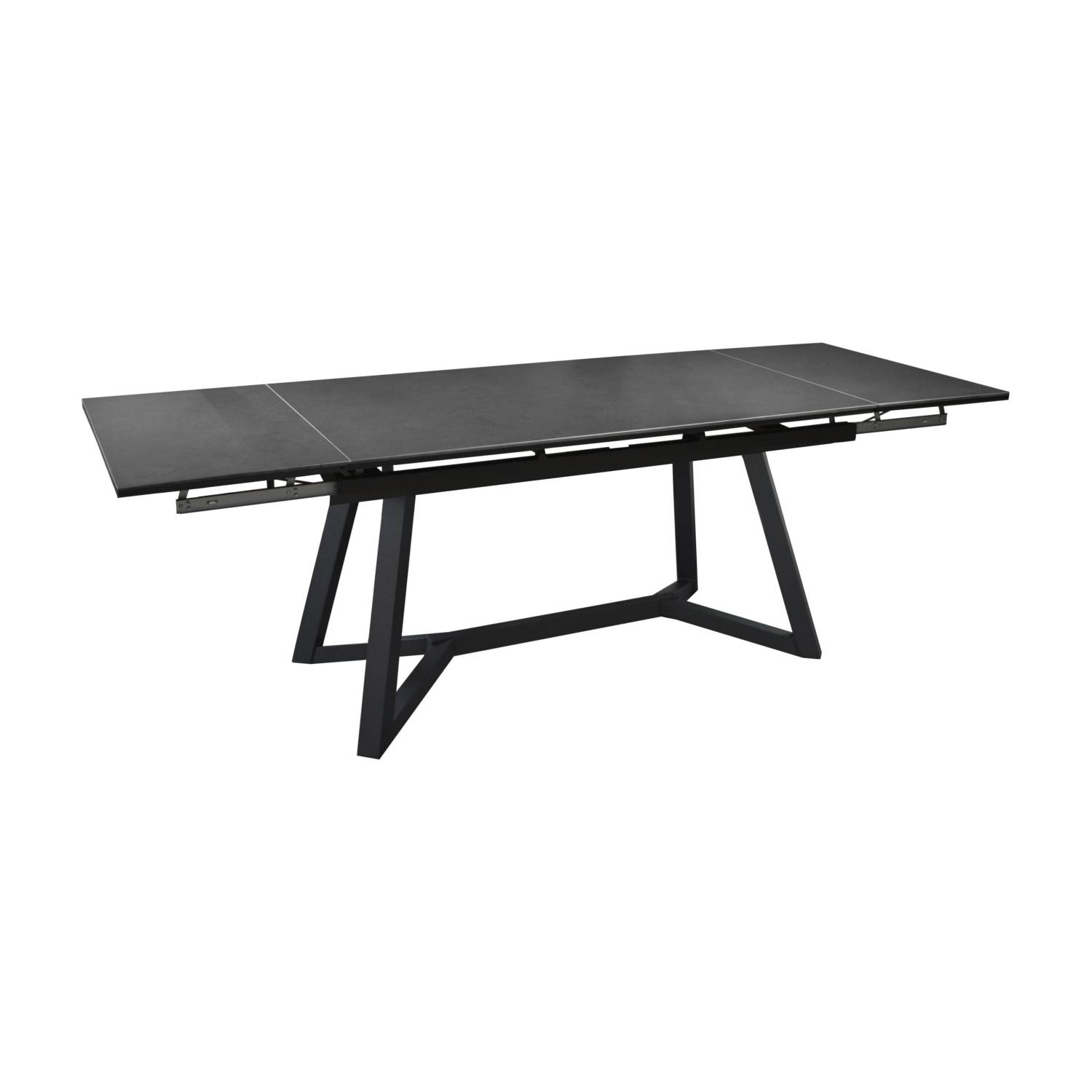 Ecloz - Mesa de jardín extensible cerámica grafito boreal 8/12 personas Matera ECLOZ
