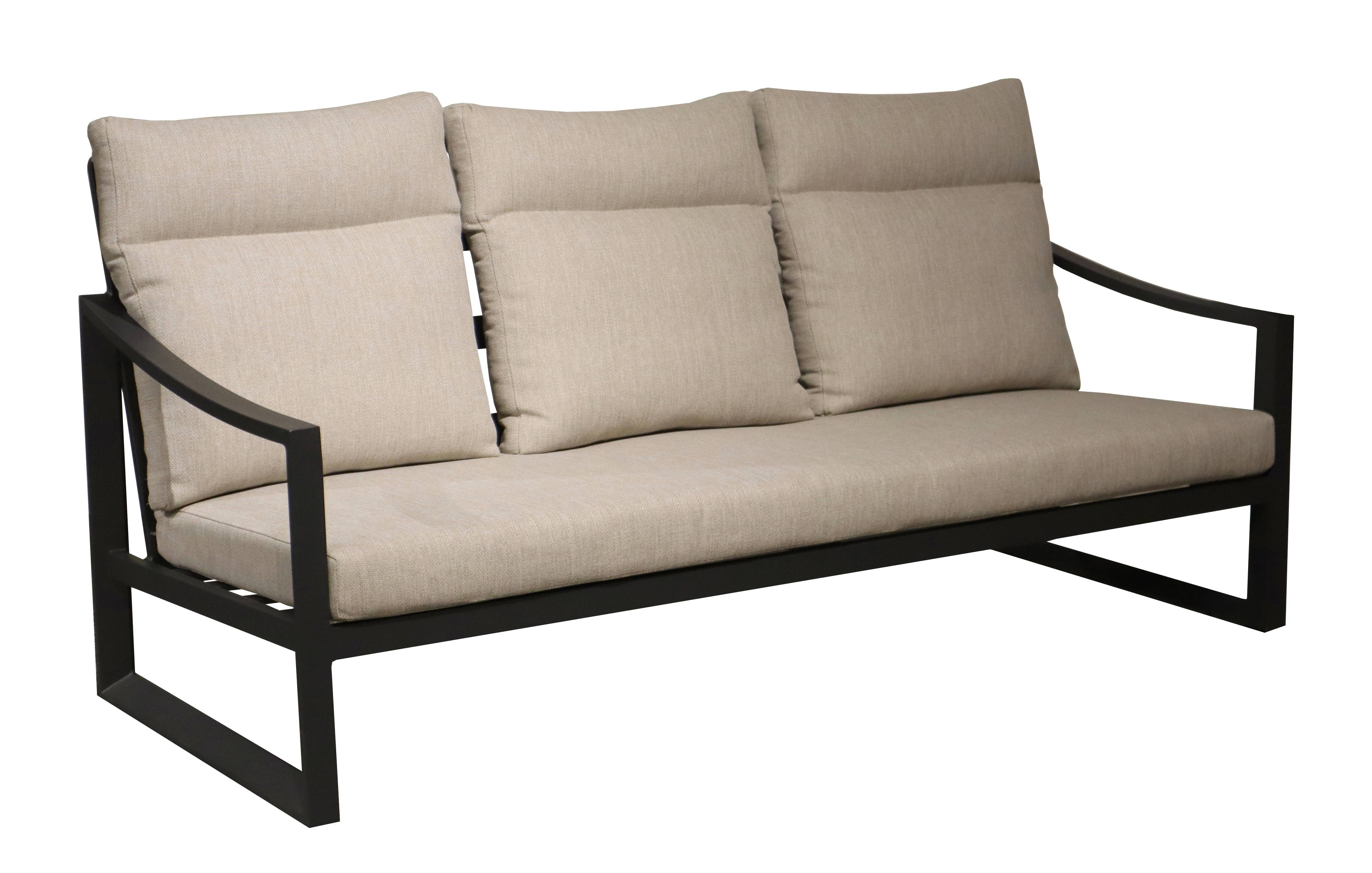Pro Loisirs - Canapé de jardin alu polyester beige 3 personnes Marseille Proloisirs - Image 2