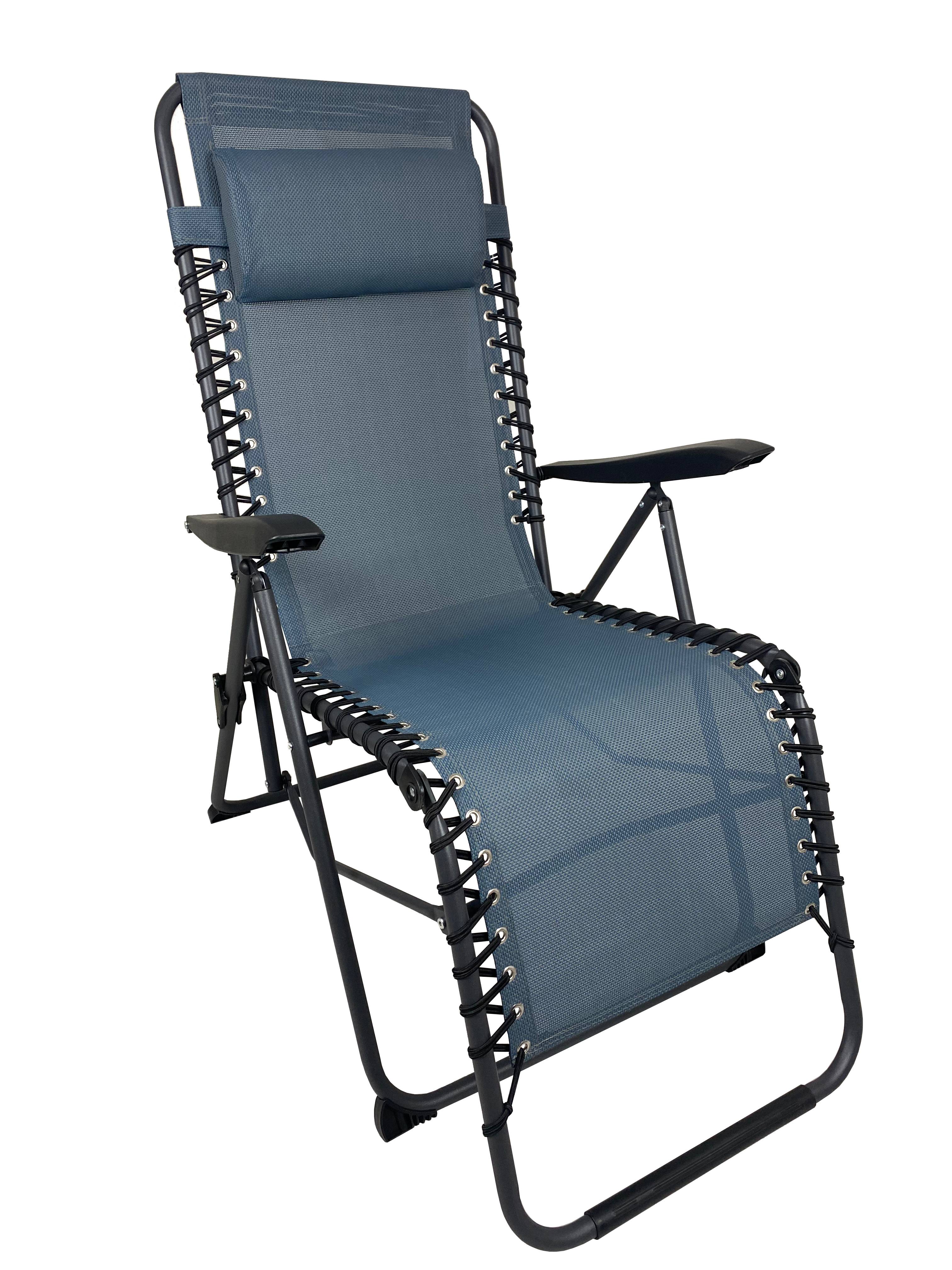 Pro Loisirs - Fauteuil de jardin acier bleu chiné Relax Néo Proloisirs - Image 2