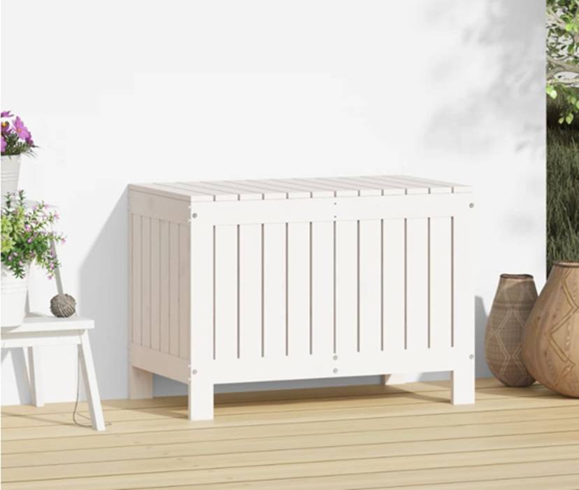 Pro Loisirs - Coffre de rangement de jardin bois 17 litres blanc Proloisirs - Imagen 1