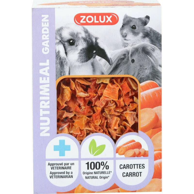 Friandises carottes séchées pour rongeur 40 g modèle Nutrimeal Garden - Zolux