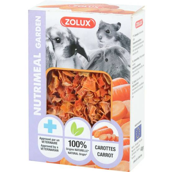 Friandises carottes séchées pour rongeur 40 g modèle Nutrimeal Garden - Zolux - Image 3