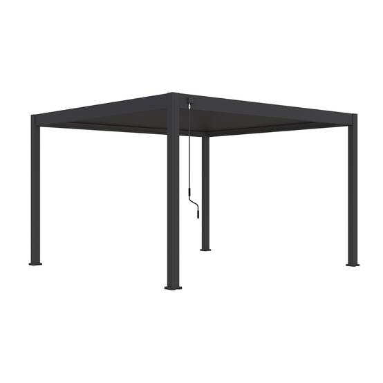 Pergola bioclimatique autoportante 4x4m Ombrea anthracite - Image 6