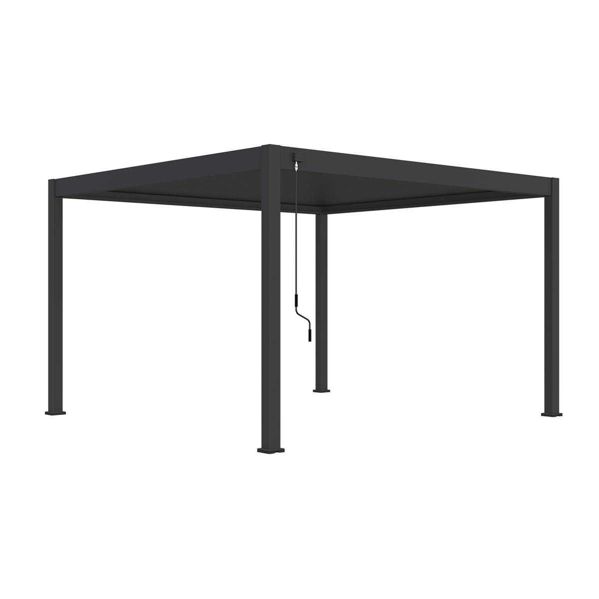 Pergola bioclimatique autoportante 4x4m Ombrea anthracite - Image 6