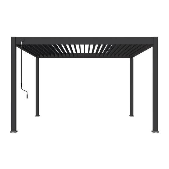 Pergola bioclimatique autoportante 4x4m Ombrea anthracite - Image 4