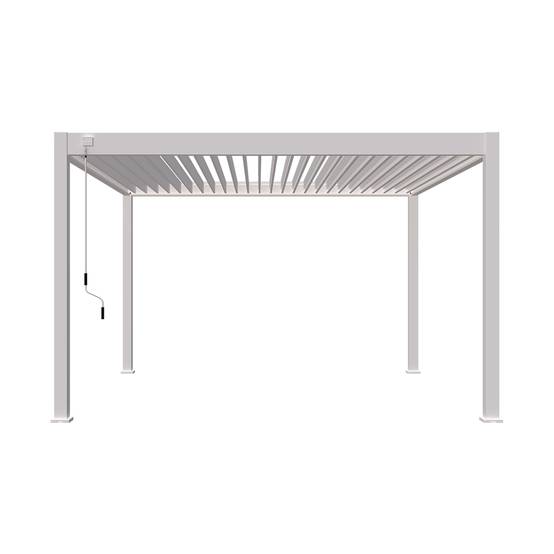 Pergola bioclimatique autoportante 4x4m Ombrea blanc - Image 3