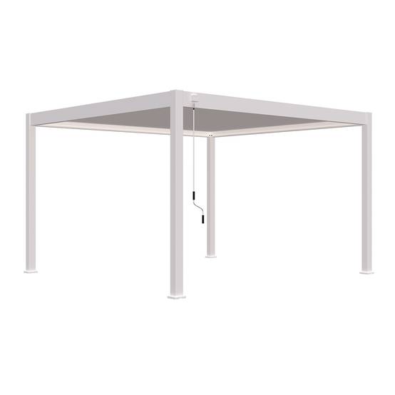 Pergola bioclimatique autoportante 4x4m Ombrea blanc - Image 6