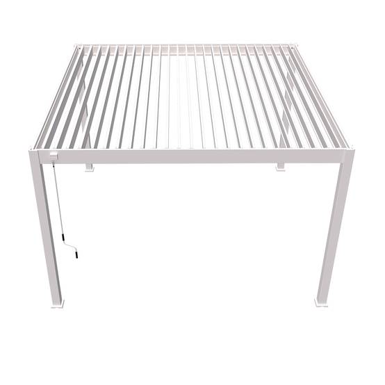 Pergola bioclimatique autoportante 4x4m Ombrea blanc - Image 5