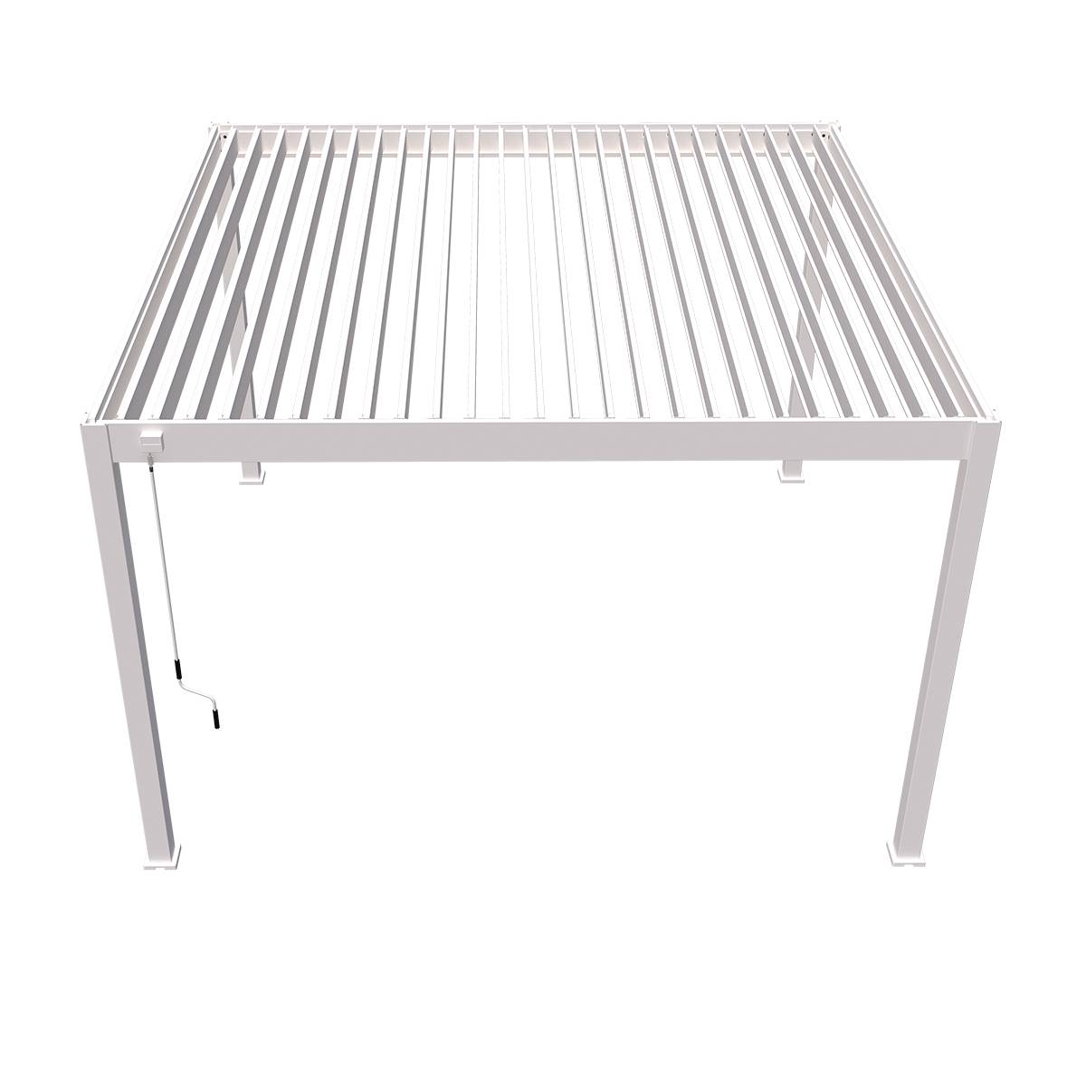 Pergola bioclimatique autoportante 4x4m Ombrea blanc - Image 5