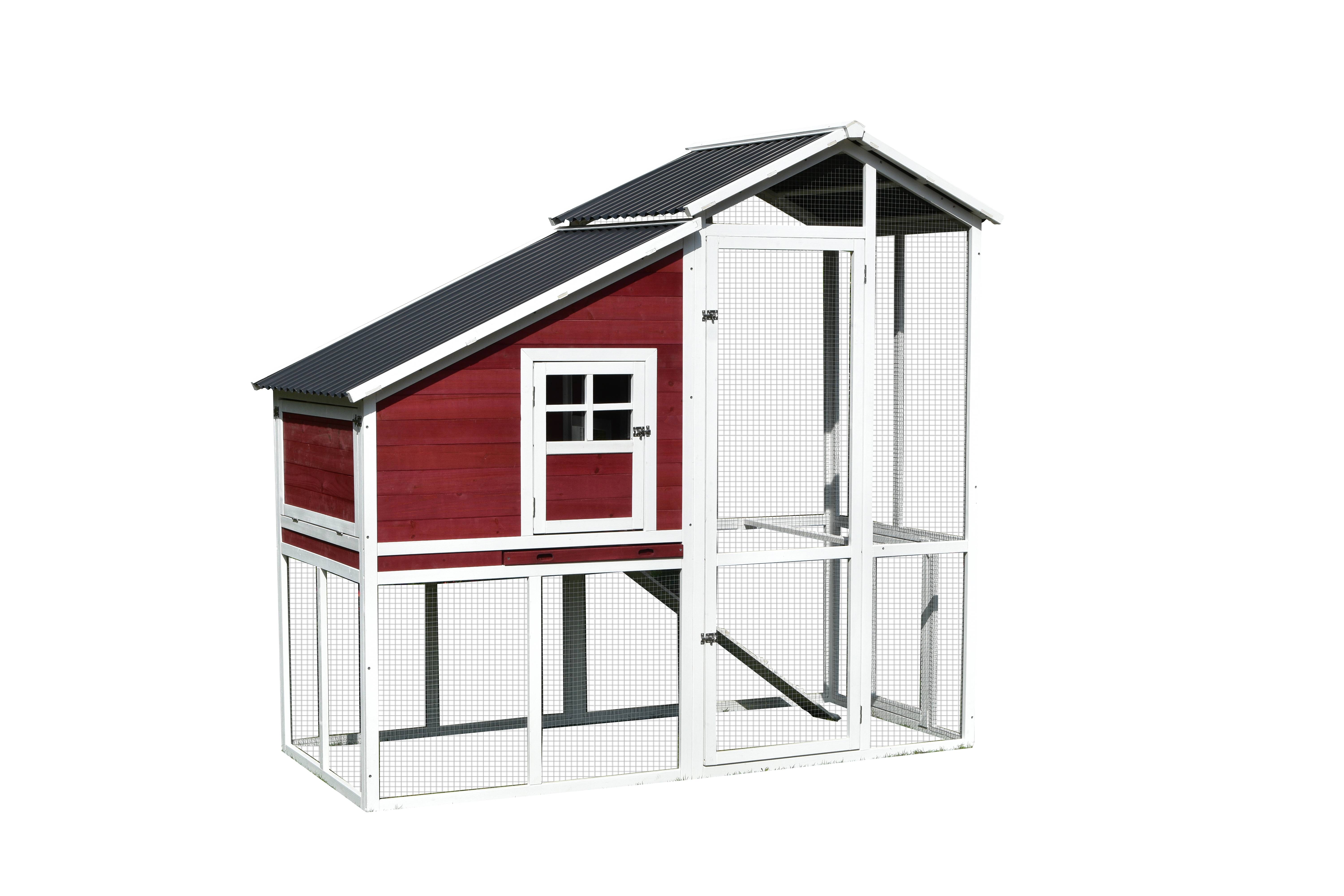 NONAME - Poulailler haut en bois Violette avec toit en PVC 4 à 5 poules - Imagen 2