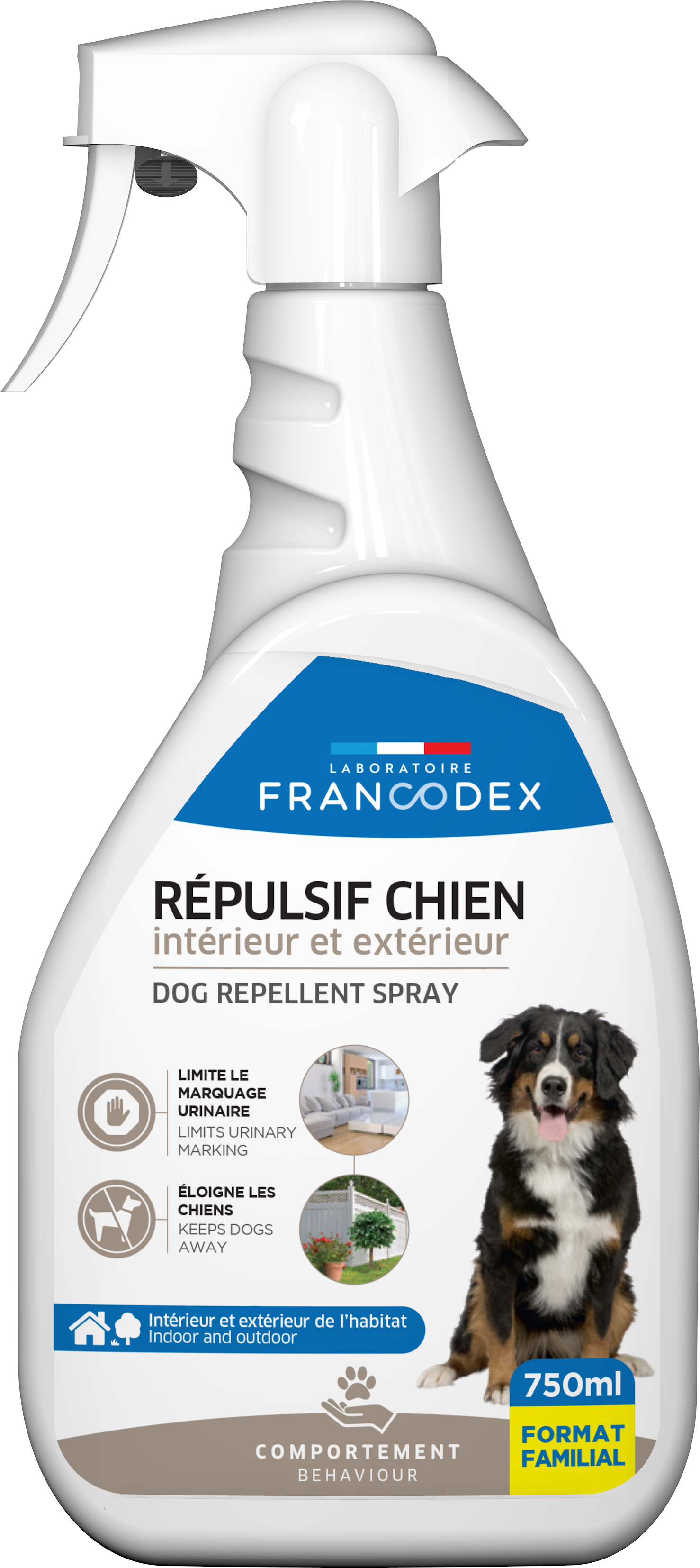 Francodex - Repelente interior y exterior para perro 750 ml - Francodex