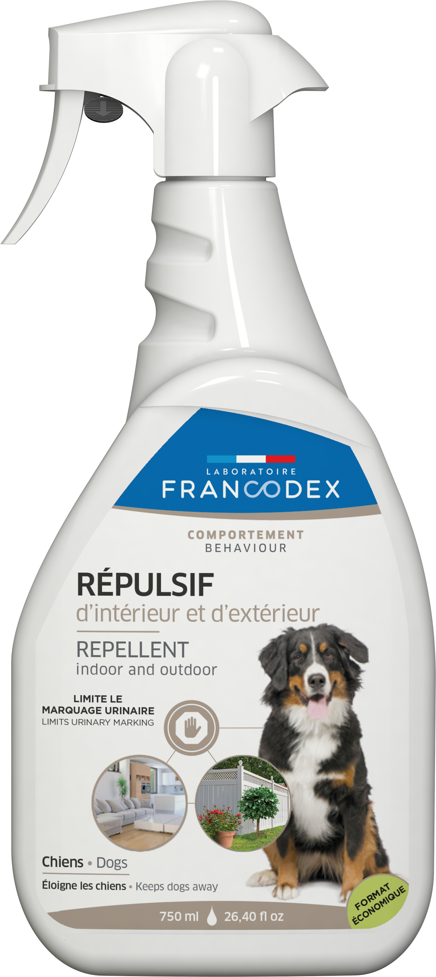 Francodex - Répulsif intérieur et extérieur pour chien 750 ml - Francodex - Image 1