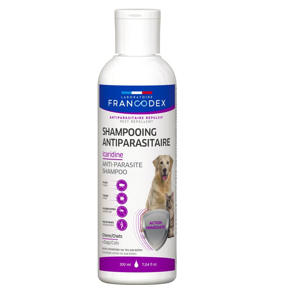 Francodex - Shampooing antiparasitaire icaridine pour chien et chat 200 ml - Francodex - Imagen 1