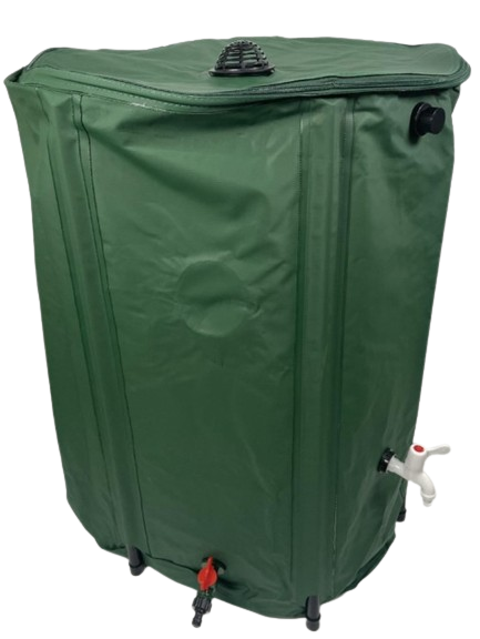 Sans Marque - Récupérateur pliable d'eau de pluie 225L robinet inclus PVC vert - Image 11
