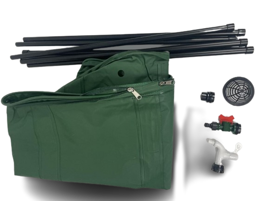 Sans Marque - Récupérateur pliable d'eau de pluie 225L robinet inclus PVC vert - Image 12