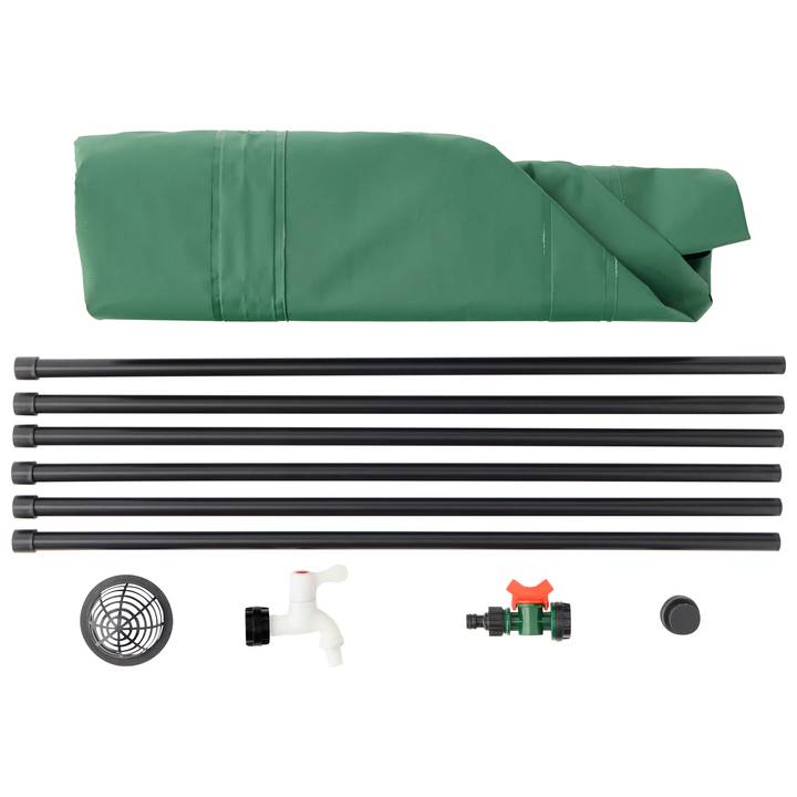 Sans Marque - Récupérateur pliable  d'eau de pluie 225L robinet inclus PVC vert - Image 10