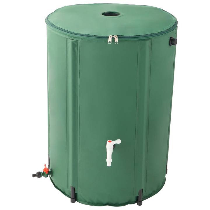 Sans Marque - Récupérateur pliable  d'eau de pluie 225L robinet inclus PVC vert