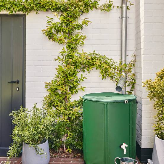 Sans Marque - Récupérateur pliable d'eau de pluie 225L robinet inclus PVC vert - Image 7