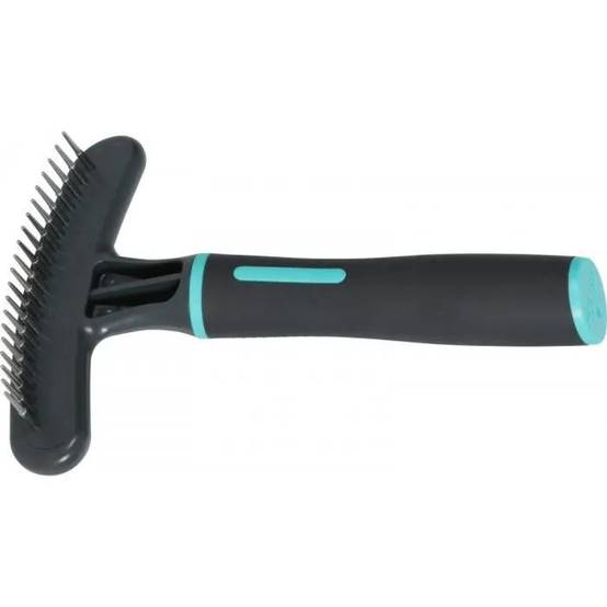 Étrille Anah pour chiens acier inoxydable et ABS noir L.17.3 cm H.2.5 cm - Zolux - Image 1