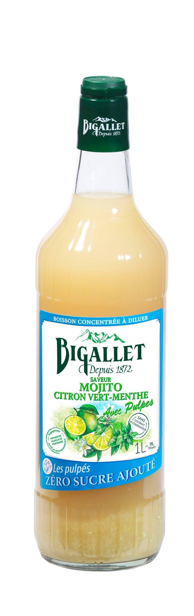Bigallet - Pulpa sabor Mojito, sin azúcar añadido