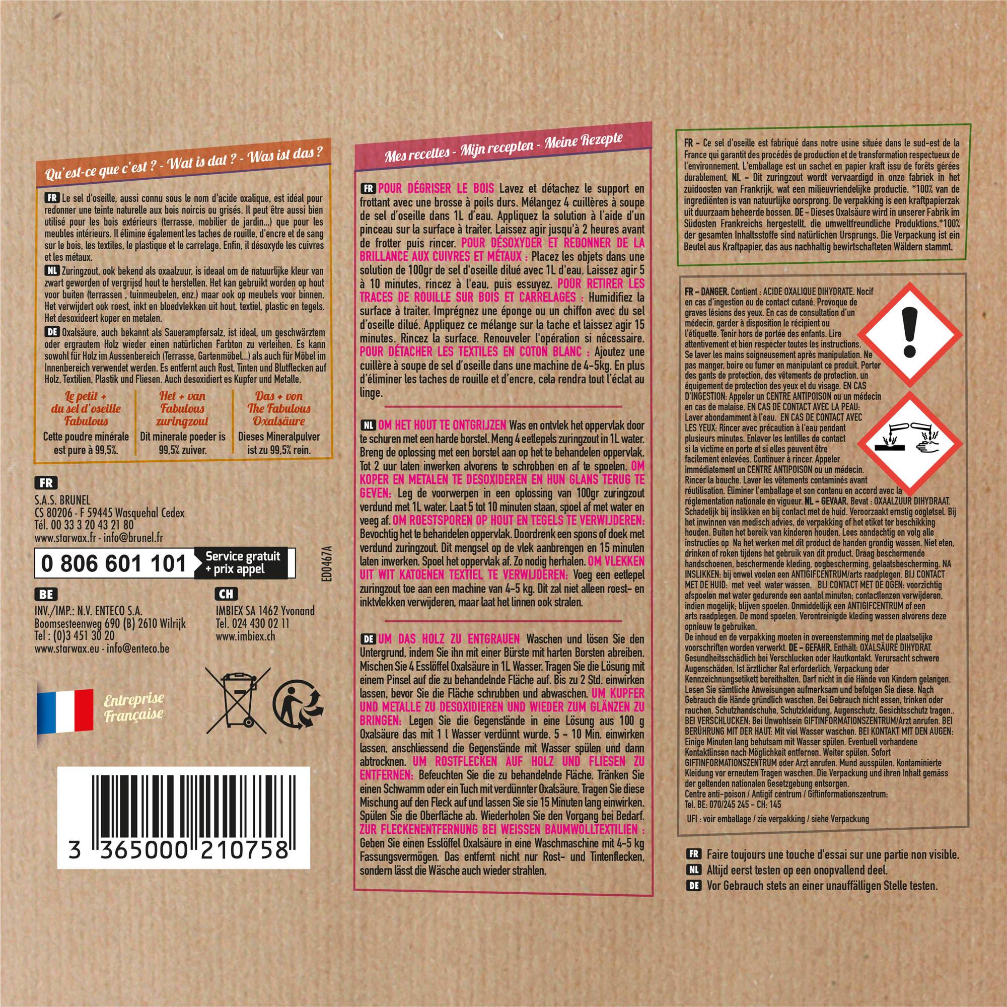 Starwax Fabulous - Sel d'oseille 1kg - Imagen 2
