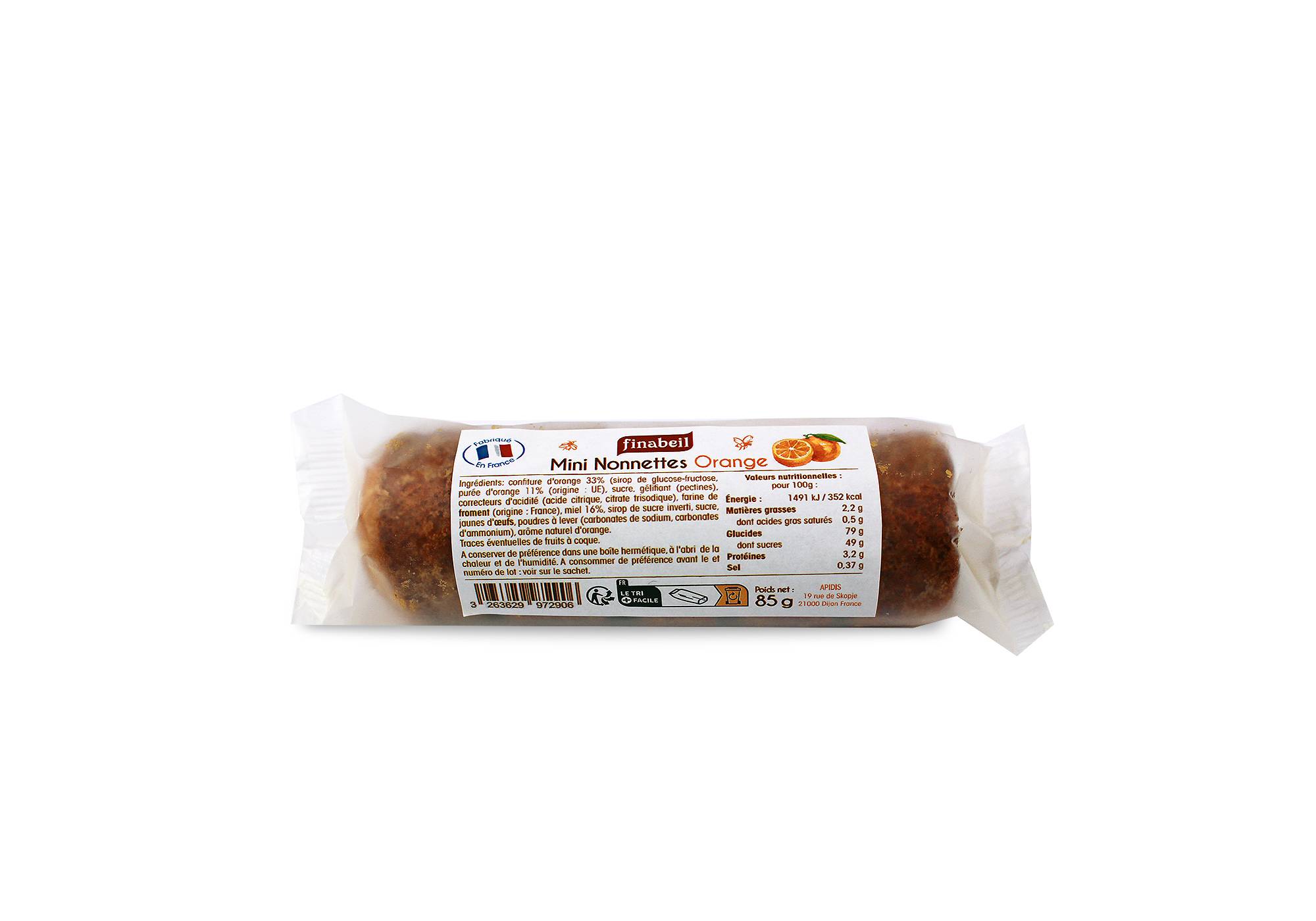 Finabeil - 5 mini nonnettes naranja de 17 g - Finabeil - Imagen 1