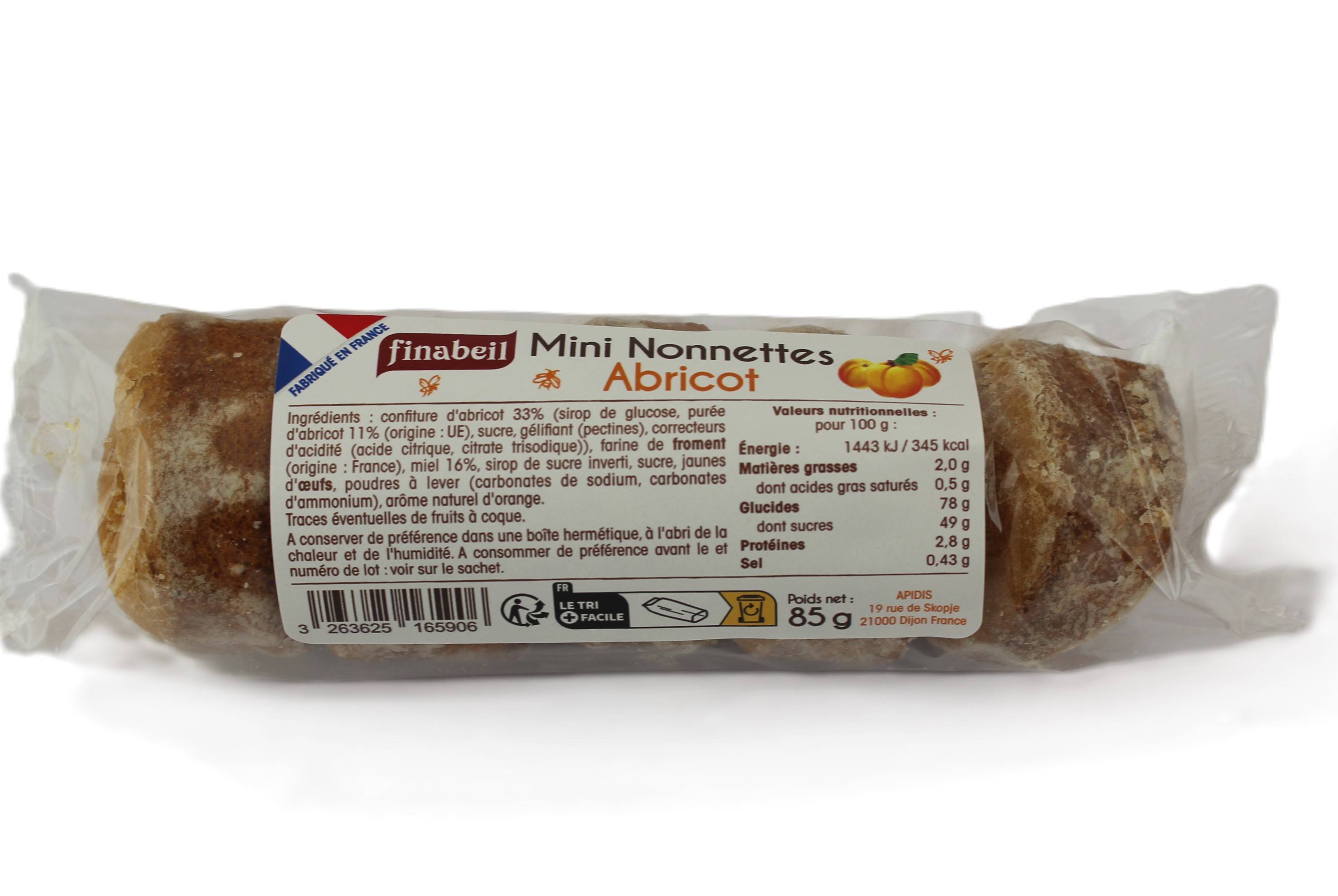 Finabeil - 5 mini nonnettes albaricoque de 17 g - Finabeil - Imagen 1