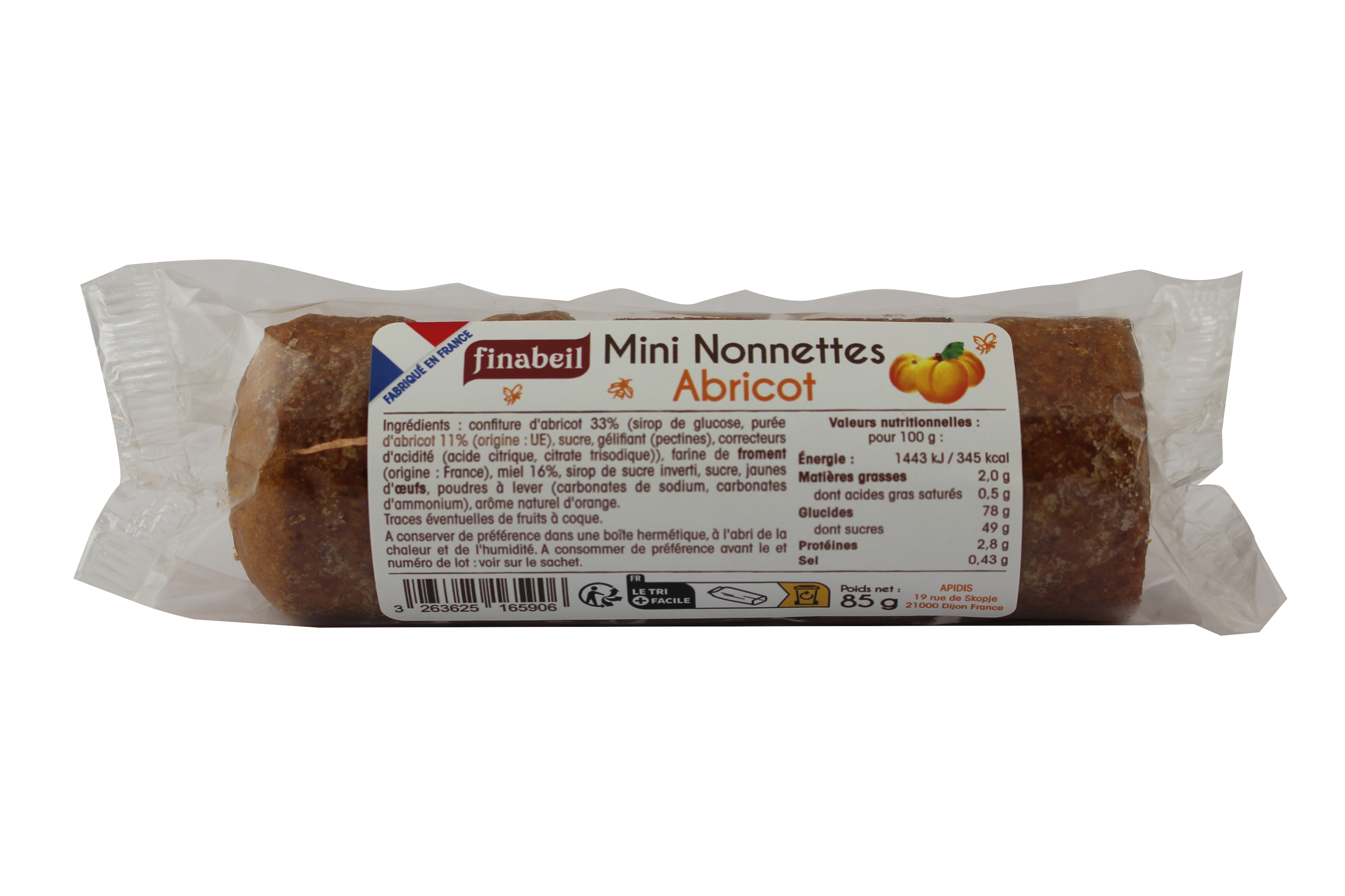 Finabeil - 5 mini nonnettes albaricoque de 17 g - Finabeil - Imagen 2