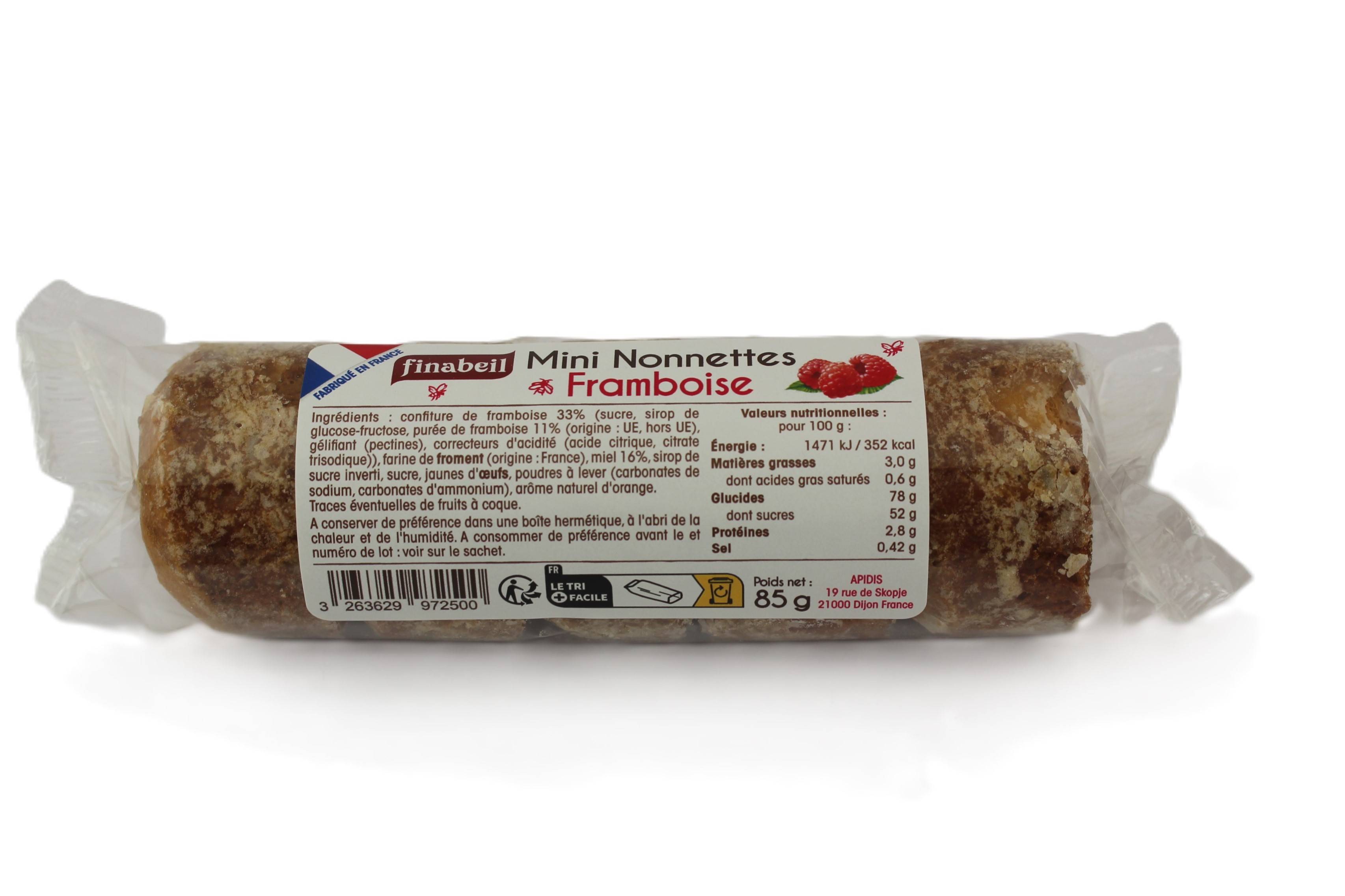 Finabeil - 5 mini nonnettes frambuesa de 17 g - Finabeil - Imagen 1