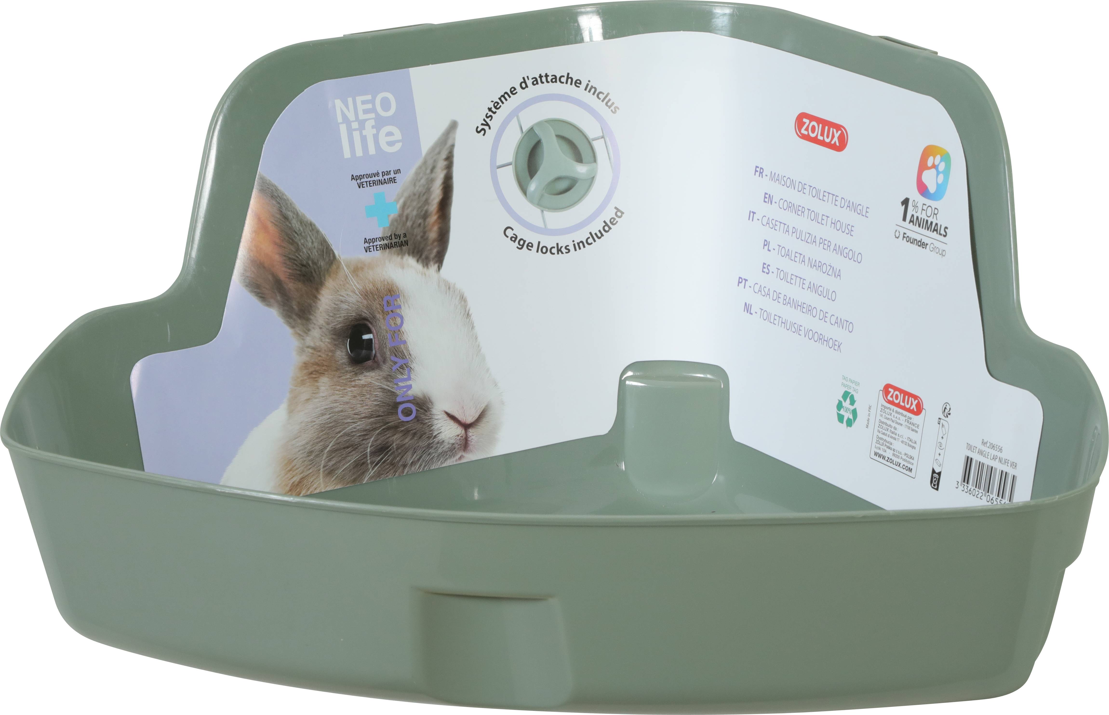 Zolux - Toilette angle lapin neolife vert