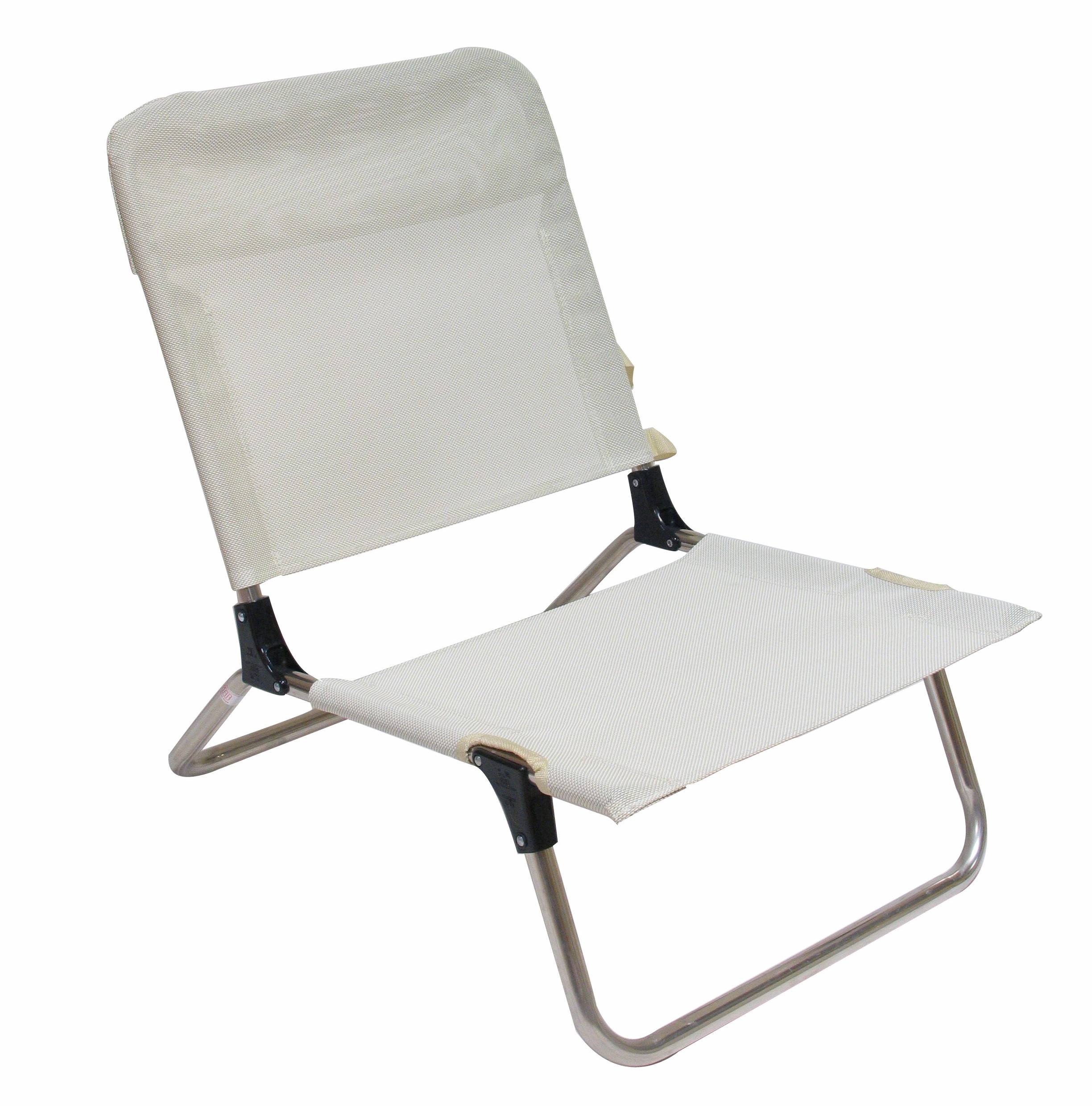 Fiam - Chaise basse Quick aluminium anthracite batyline blanc-beige - FIAM