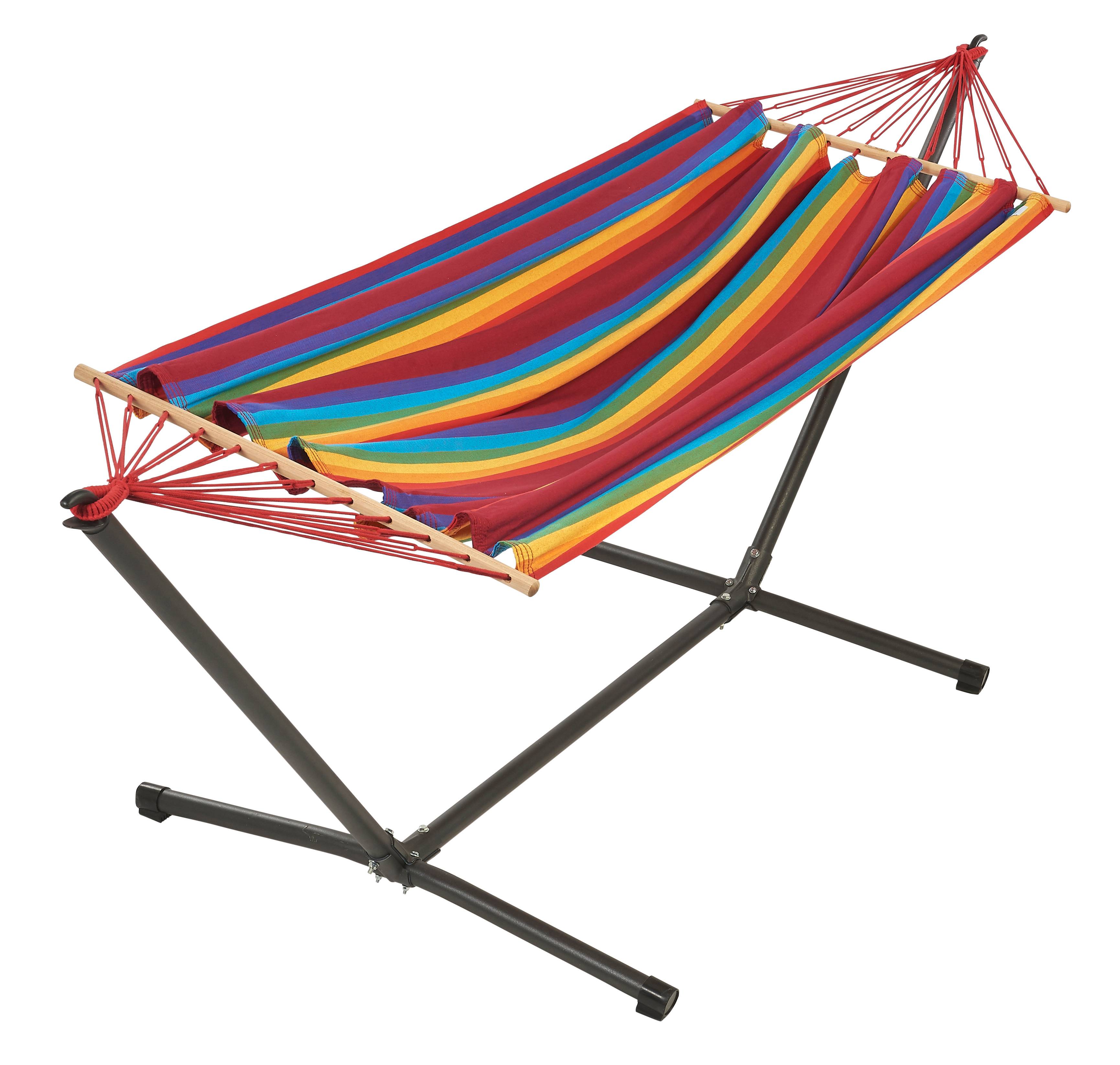 Jobek - Set Métalik graphik soporte antracita, hamaca fortaleza - L.300 x l.100 x H.95 cm - JOBEK - Imagen 5