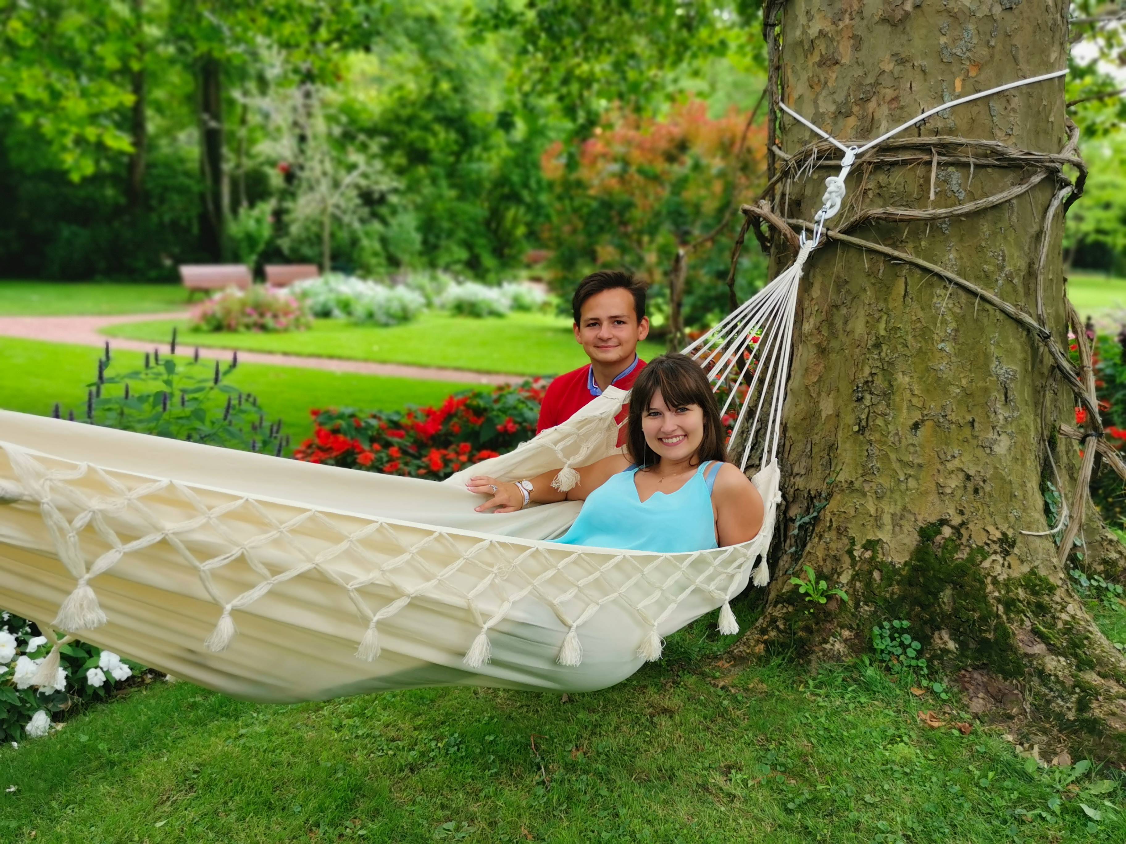 Jobek - Hamaca tradicional Kocon crudo con flecos - L.340 x l.140 cm – Jobek - Imagen 4
