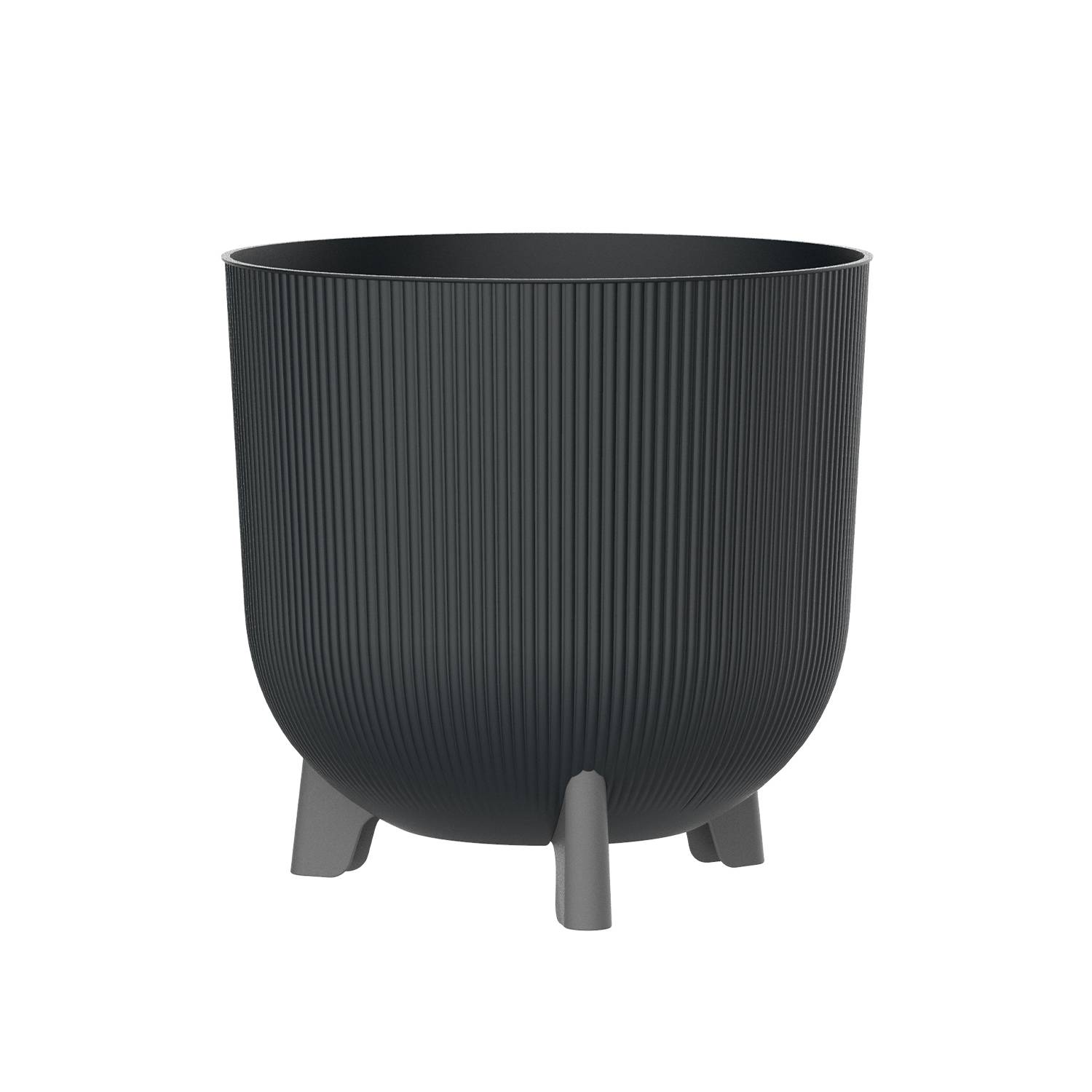 EDA Plastiques - Maceta de plástico Iris diámetro 25cm negro EDA