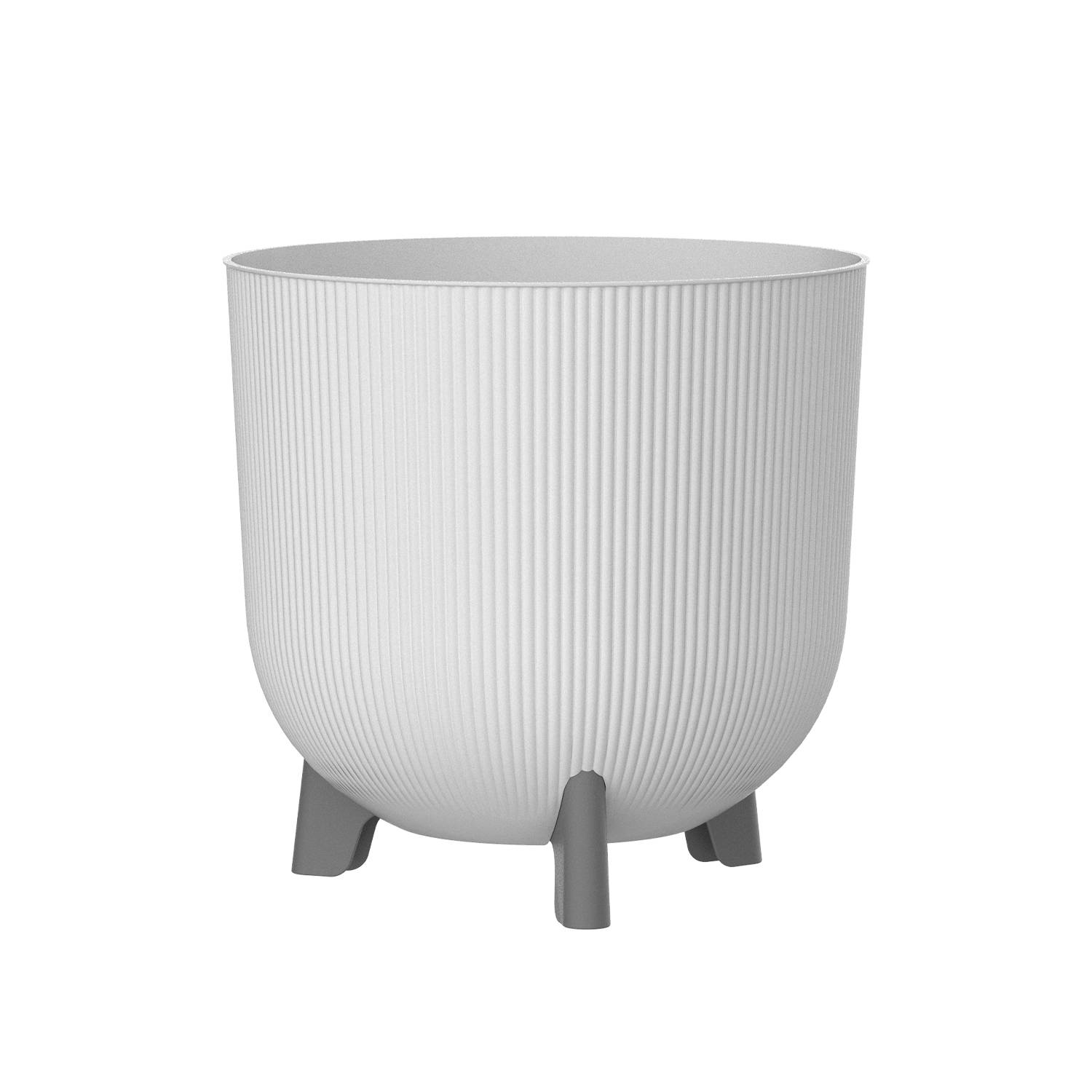EDA Plastiques - Cache-pot en plastique Iris diamètre 25cm ivoire EDA