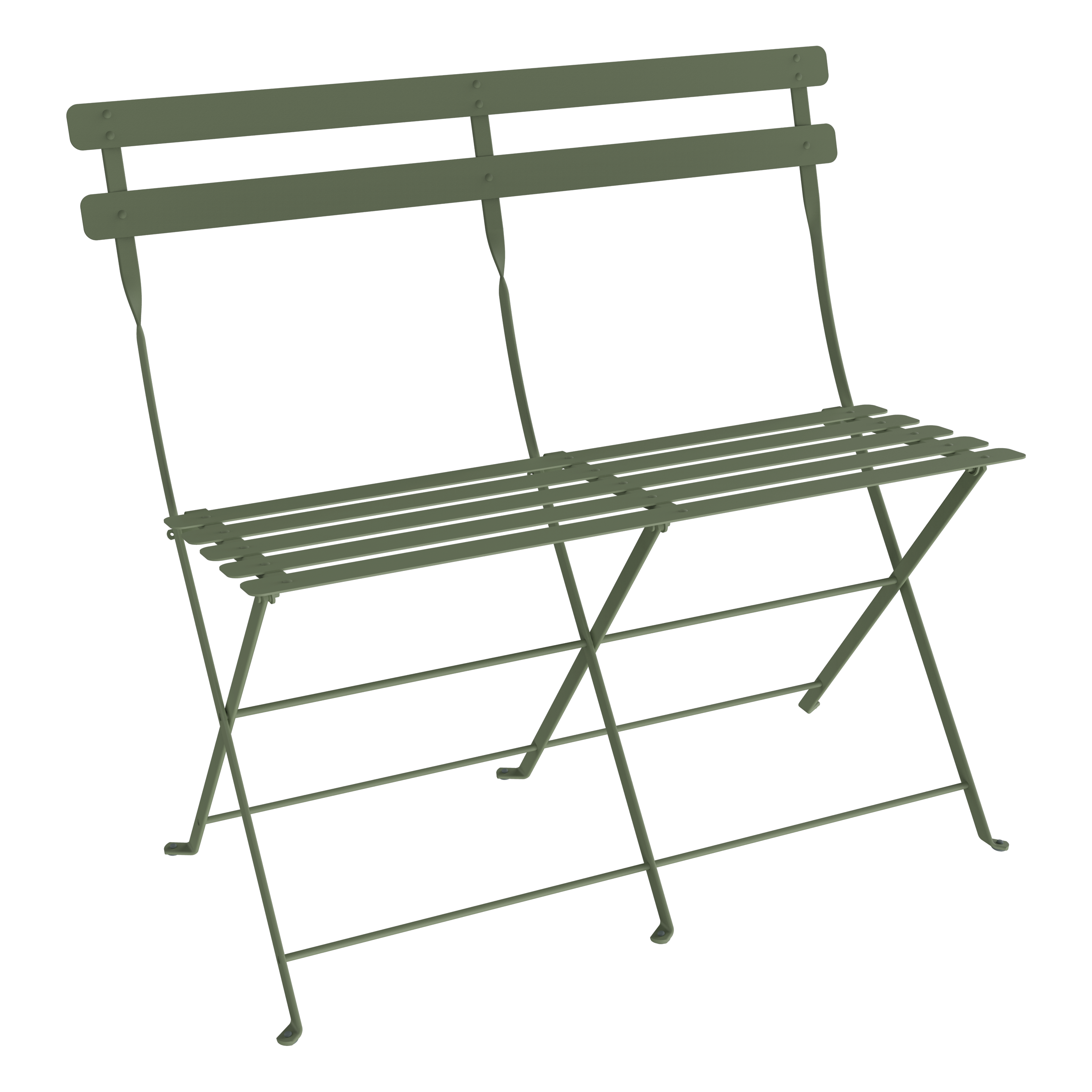 Fermob - Banquette de jardin acier cactus 2 places Bistro Fermob