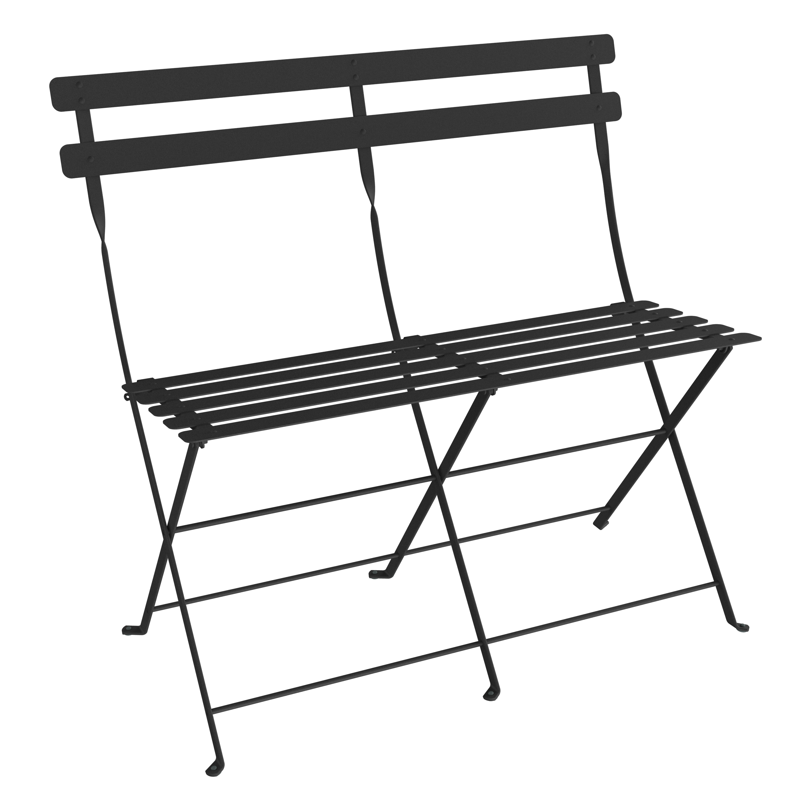 Fermob - Banquette de jardin acier gris carbone 2 places Bistro Fermob