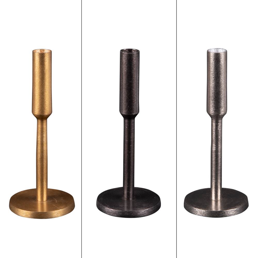 Chandelle en métal multicolore Ø9 cm - H.22 cm