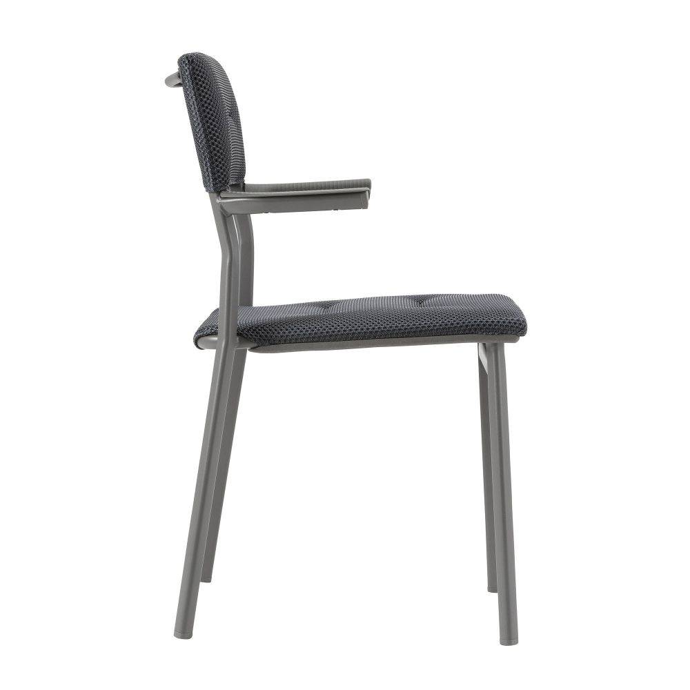 Lafuma-Mobilier - Fauteuil de jardin alu dark Grey /titane Oron Lafuma Mobilier - Image 1