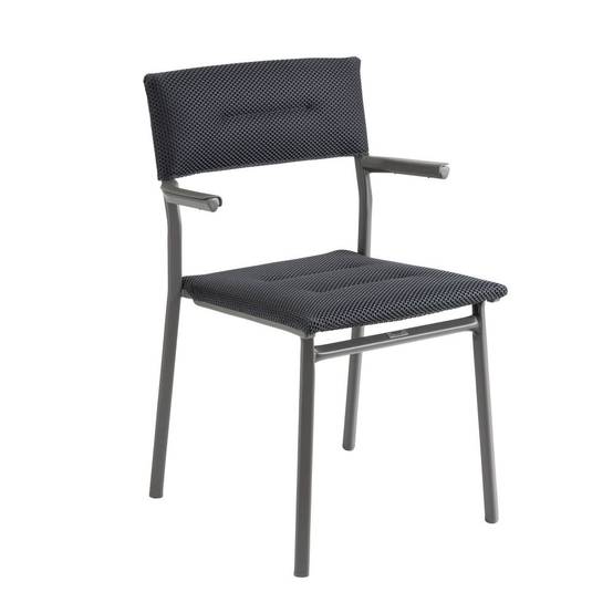 Lafuma-Mobilier - Fauteuil de jardin alu dark Grey /titane Oron Lafuma Mobilier - Image 2