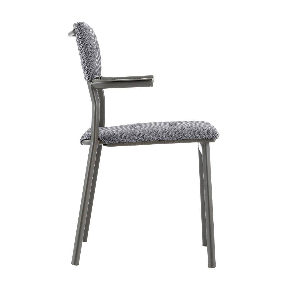 Lafuma-Mobilier - Chaise de jardin alu silver/titane Oron Lafuma Mobilier - Image 2