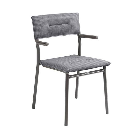 Lafuma-Mobilier - Chaise de jardin alu silver/titane Oron Lafuma Mobilier - Image 1