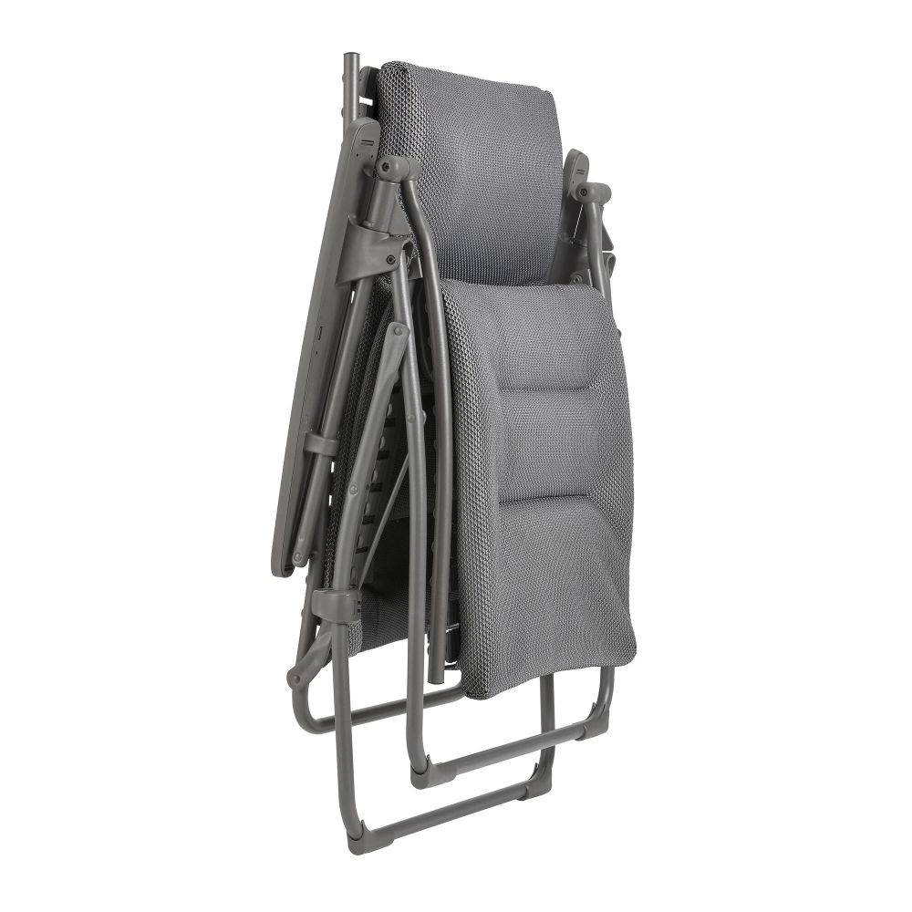 Lafuma-Mobilier - Fauteuil de jardin acier Be Comfort ash grey Relax Lafuma Mobilier - Image 2
