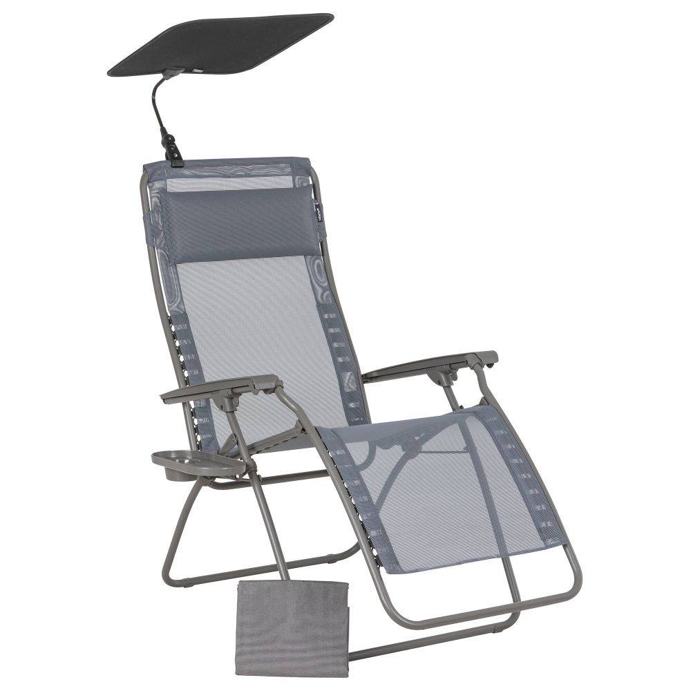 Lafuma-Mobilier - Fauteuil de jardin acier silex Relax Zen Edition Lafuma Mobilier