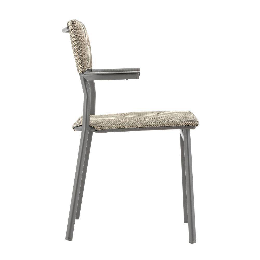 Lafuma-Mobilier - Fauteuil de jardin alu moka/titane Oron Lafuma Mobilier