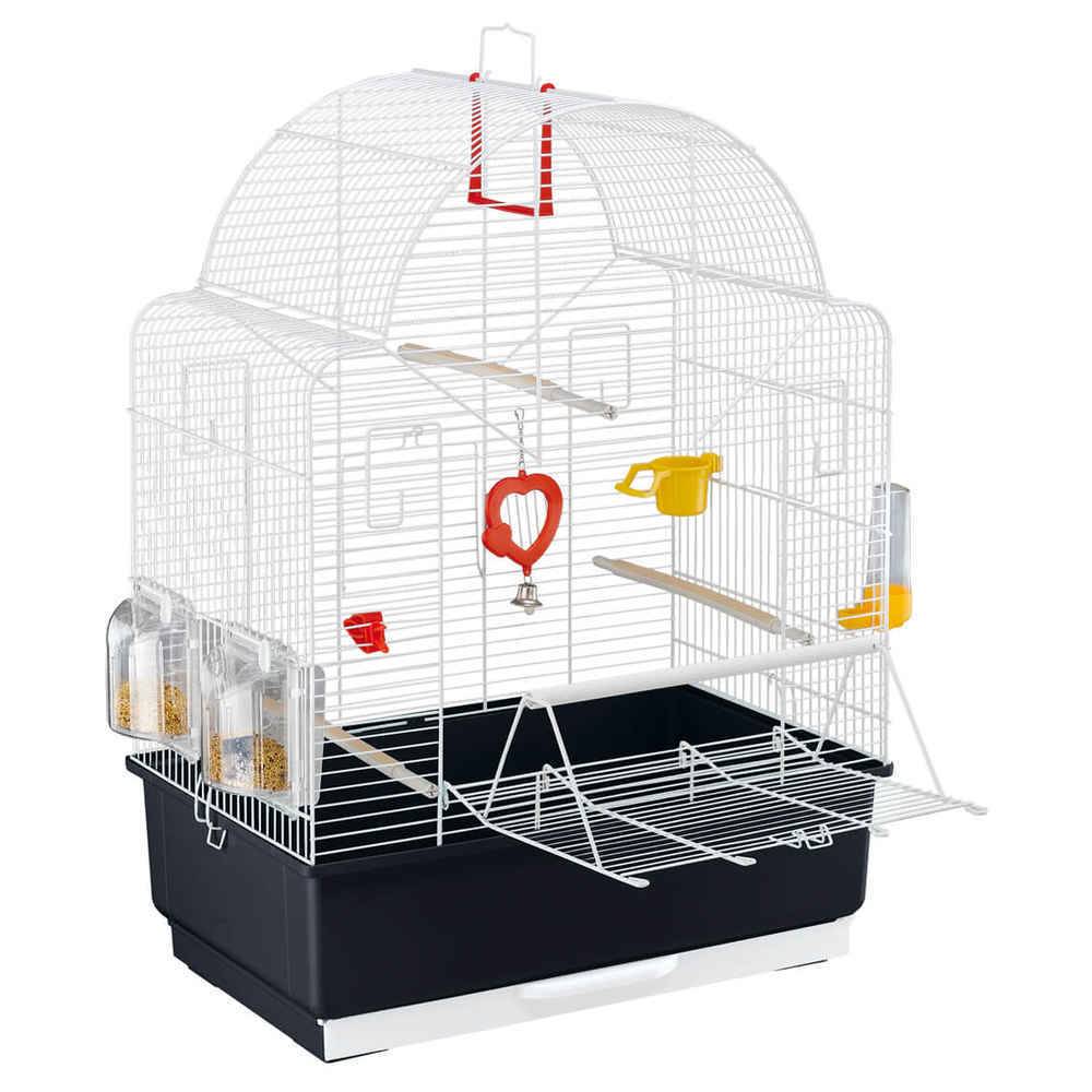 Cage Ibiza Open rectangulaire en métal blanc L.49.5 cm l.30 cm H.69 cm - Ferplast