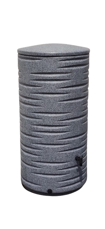 Sans Marque - Récupérateur d'eau de pluie 290L robinet inclus cylindrique effet granit - Image 2