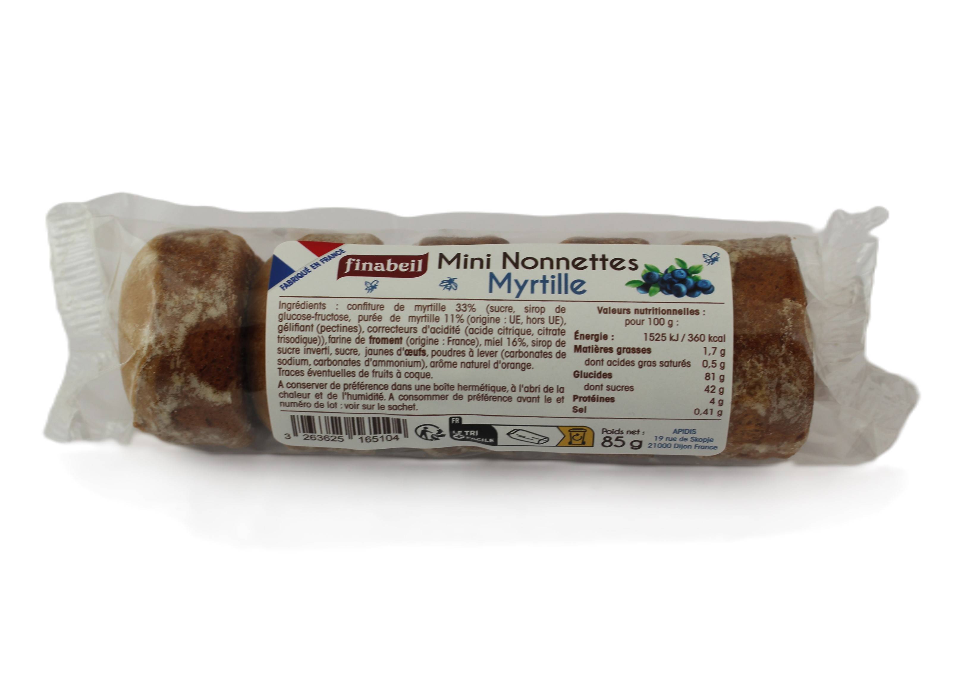 Finabeil - 5 mini nonnettes arándanos de 17 g - Finabeil - Imagen 1