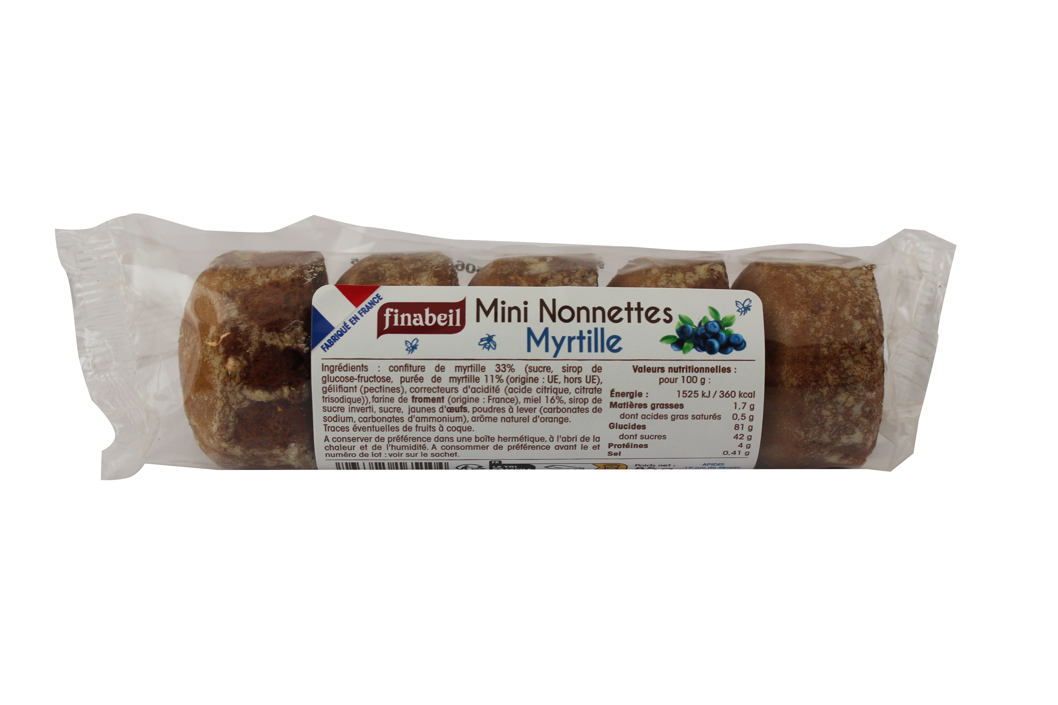 Finabeil - 5 mini nonnettes arándanos de 17 g - Finabeil - Imagen 2